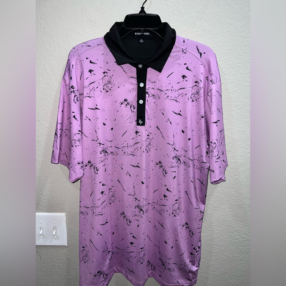 Byrdgang Purple and Black polo